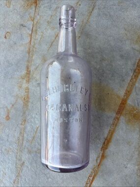 Antique H.W. Huguley Co., 134 Canal St., Boston Whiskey Pre-Prohibition bottle